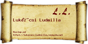 Lukácsi Ludmilla névjegykártya